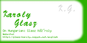 karoly glasz business card